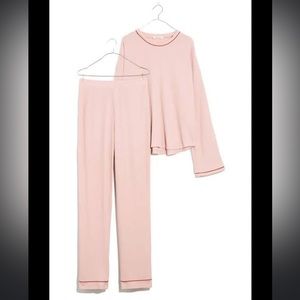 Madewell piped waffle knit pajama set